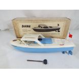 Sutcliffe Models - A Sutcliffe Models 'Diana' tinplate clockwork cruiser,