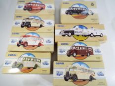Corgi - A collection of mint coaches and police vehicles comprising # 98161, # 98164, # 98163,