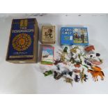 A good mixed lot to include a quantity of toy soldiers, Britains farm animals,