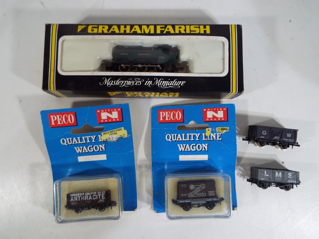 Model Railways - a boxed Graham Farish N gauge locomotive No. 1114, a 5700 class Panier tank - G.W.