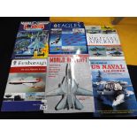 Aviation - Six good quality hard back books to include the US War Machine, World Aircraft,