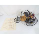 Franklin Mint - a Franklin Mint diecast model of the 1886 Benz Patent Motorwagen in 1:8 scale,