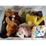 Ty Bears - a tray containing a quantity of Ty Beanie Babies,