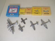 Dinky Toys - five professionally restored diecast models comprising Seaplane # 63b,