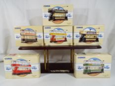 Corgi - the Corgi British Tram Collection comprising six diecast Corgi Commercials Trams to include