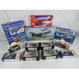 A mixed lot of kits comprising Airfix supermarine spitfire Mk1, De Havilland comet,