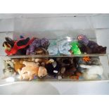 Ty Bears - two display cases containing a quantity of Ty beanie babies (2)
