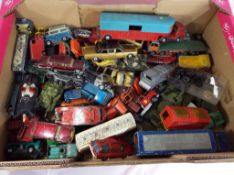 Diecast - approx 68 playworn diecast models motor vehicles predominantly Dinky and Corgi Est £80 -