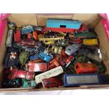 Diecast - approx 68 playworn diecast models motor vehicles predominantly Dinky and Corgi Est £80 -