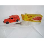 Triang Minic - a clockwork Morris Royal Mail Delivery Van, red plastic body with spun hubs,