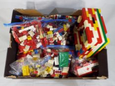 Lego - a large quantity of unboxed Lego building bricks contained in one box, good condition,