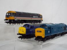 Model Railways - three Hornby OO gauge locomotives, #47487 in Intercity livery,