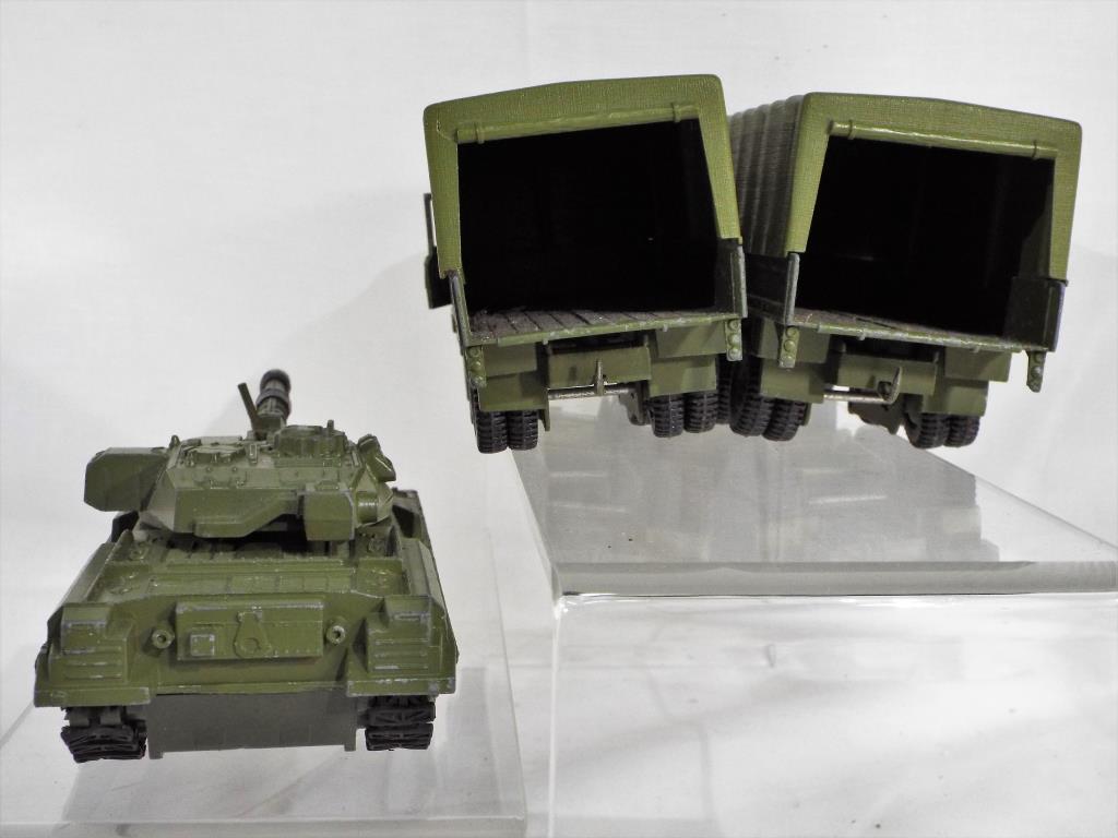 Dinky - three unboxed Army diecast model motor vehicles, two Foden trucks and a Chieftain Tank, - Image 3 of 3