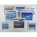 Herpa - eight boxed 1:500 scale planes comprising 516013, 500661, 503907, 500890, 504256, 502533,