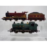 Model Railways - two unboxed Hornby - Triang OO gauge steam locomotives, a 4-4-0 with tender No.