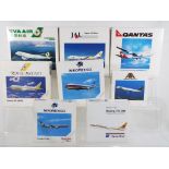 Herpa - eight 1:500 scale boxed planes comprising 500845, 500609, 502436, 502726, 502870, 511186,