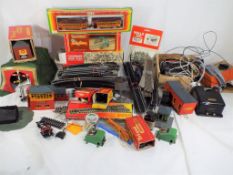 Model Railways - Hornby / Fleischmann OO and HO gauge, one box containing a boxed rail car, track,
