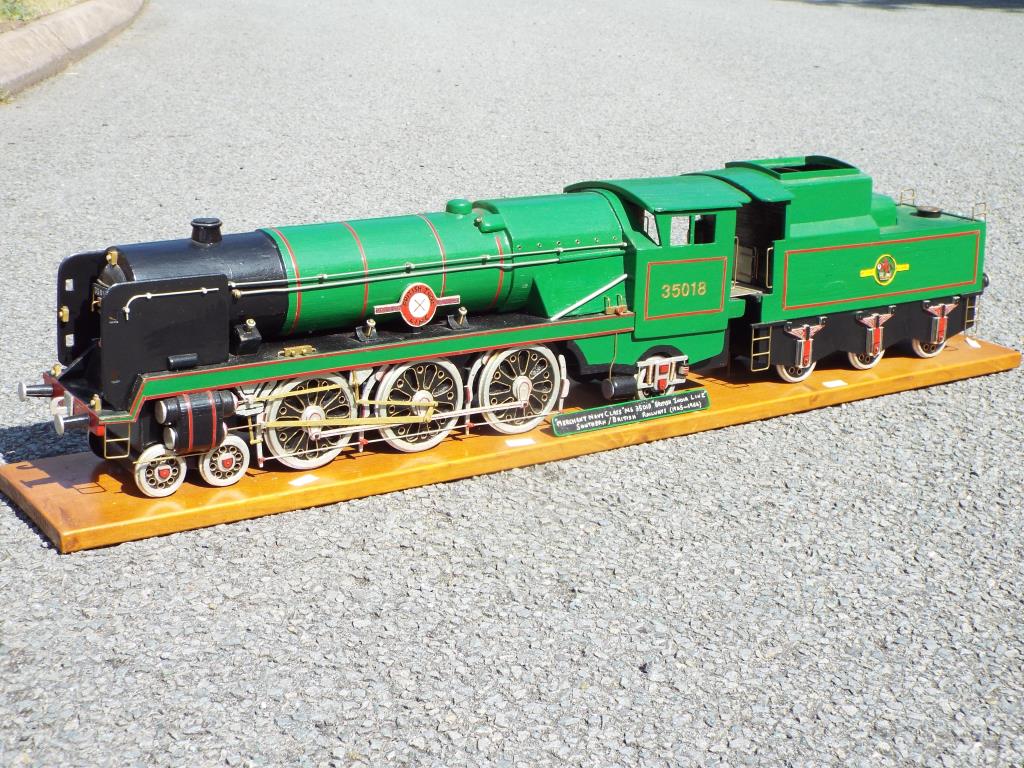 Handmade Southern region merchant navy steam loco No. 35018, named British India Line.