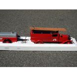 Marklin - Boxed fire engine with tank trailer # 19035, item is in mint condition, box very good.