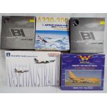Herpa and Dragon - five boxed diecast airplanes 1:400 and 1:500 scale comprising 511605, JX102,