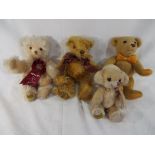 Merrythought - four Merrythought limited edition bears to include model number 409,