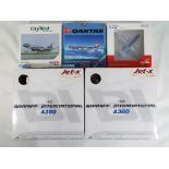 Herpa and Dragon - five boxed diecast airplanes 1:200 scale,