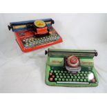 Mettoy - two child's tin-plate Typewriters,