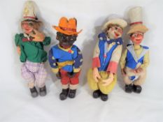 Ken Dodd's Diddy Men - a set of four early period Diddy Men marionettes,