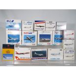 Herpa and Schabak - sixteen boxed diecast airplanes 1:500 and 1:600 scale comprising 515900, 511629,