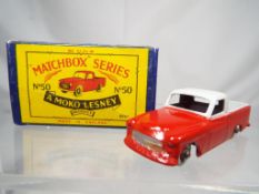 Matchbox - a Matchbox No. 50, Commer Pickup in original box, box vg and model vg.