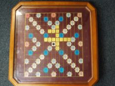Scrabble - A Scrabble Collector's Edition board by Franklin Mint featuring hardwood framed playing