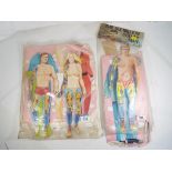 The Six Million Dollar Man - two vintage cardboard costume cut-out sets comprising The Six Million