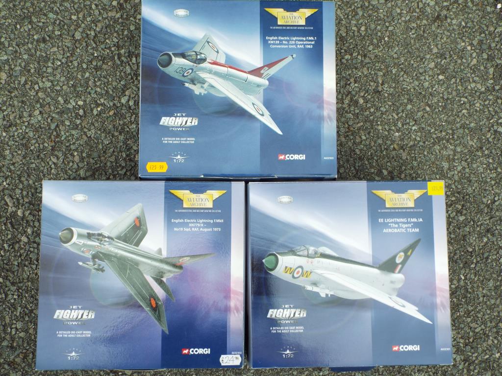 Corgi - Three diecast aeroplanes in 1:72 scale, all limited editions comprising AA32301,