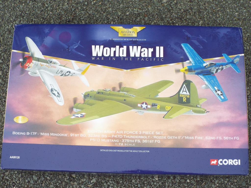 Corgi - Limited edition diecast aeroplane set in 1:72 scale featuring three planes from WWII,