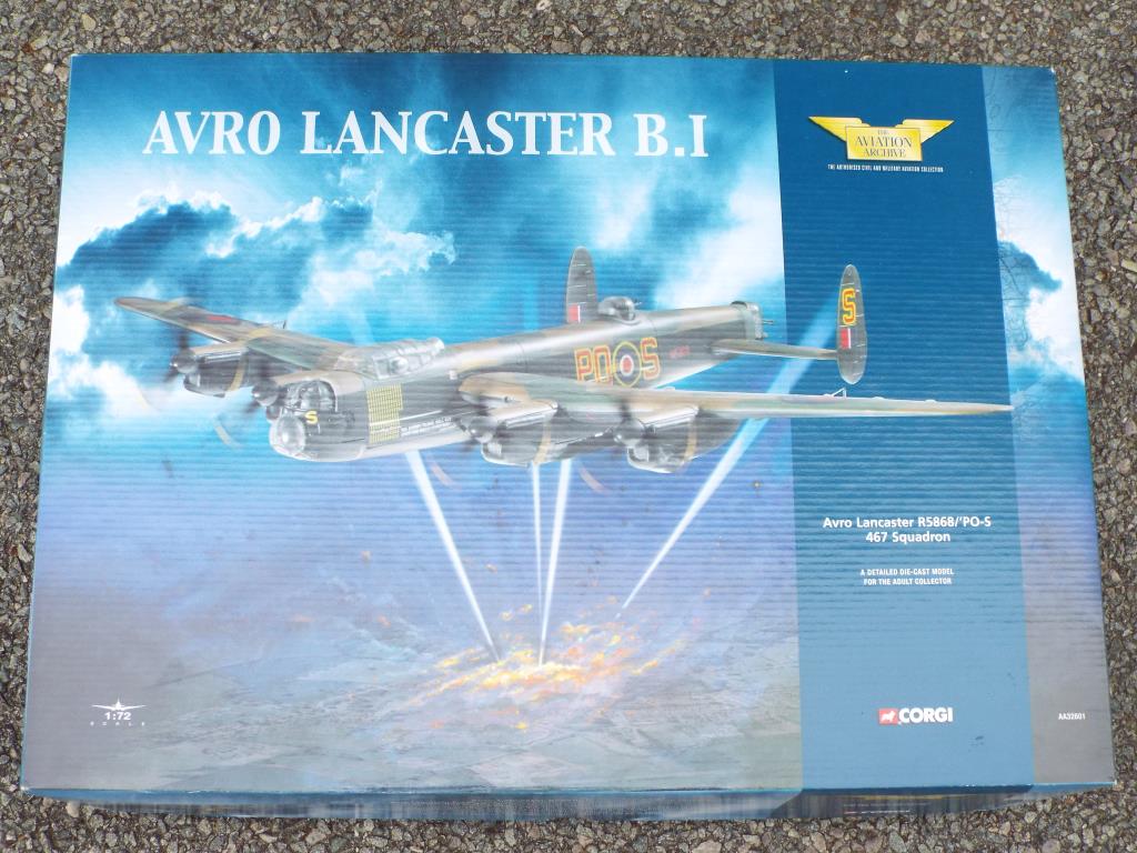 Corgi - One Avro Lancaster in original box 1:72 scale from the Aviation Archive series, # AA32601,