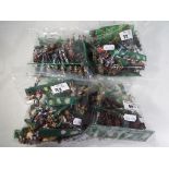 A large collection of painted Warhammer figures and similar in playworn condition,