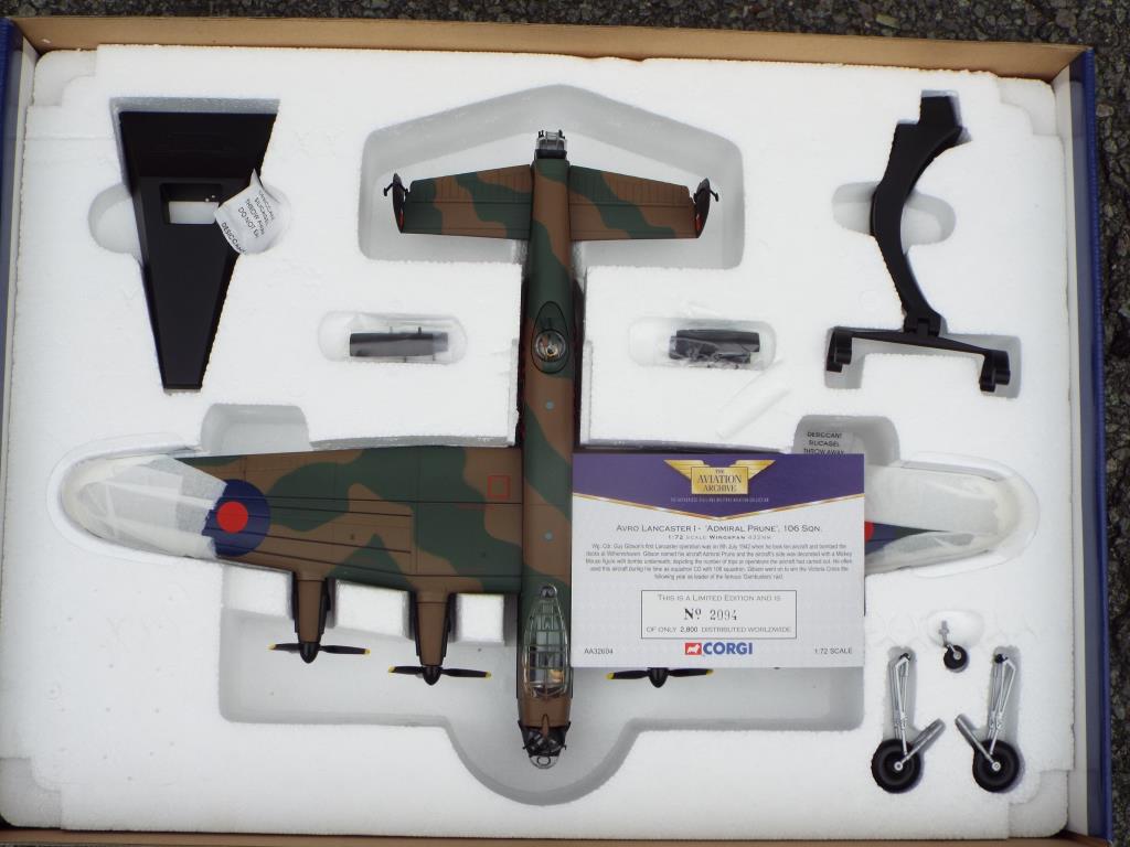 Corgi - One limited edition 1:72 scale aeroplane in original box a Avro Lancaster from WWII, - Image 2 of 2