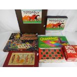 Six early period board games comprising Britannia by Globe series games (made in Bavaria),