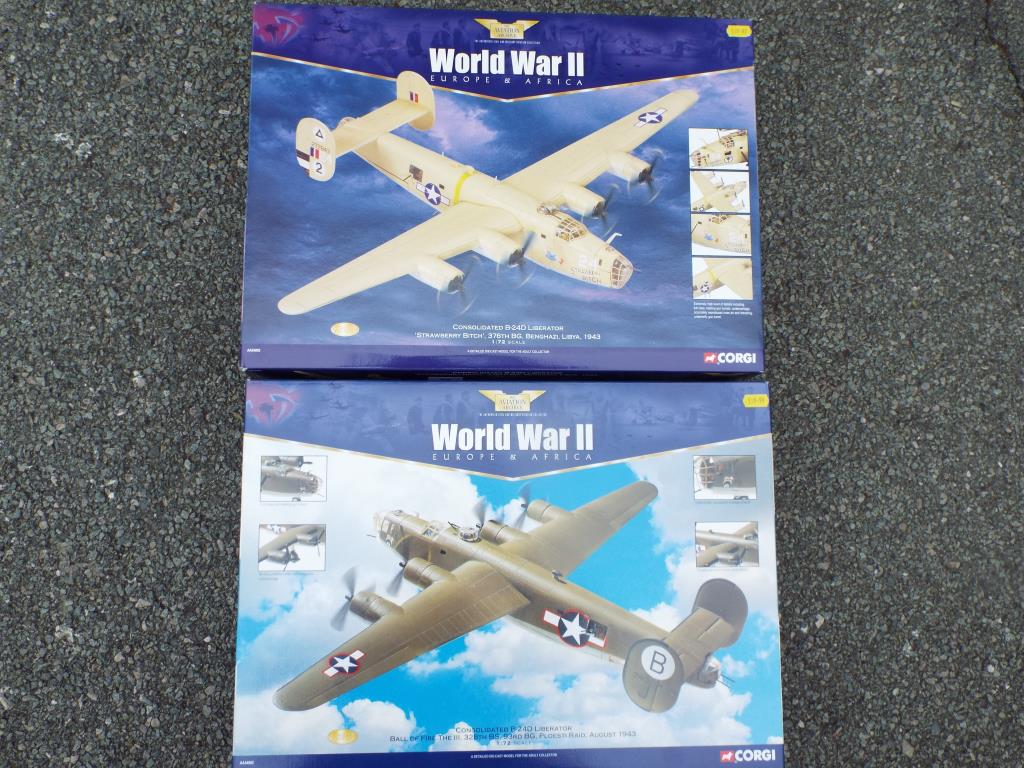 Corgi - Two boxed diecast aeroplanes in 1:72 scale comprising AA34003,