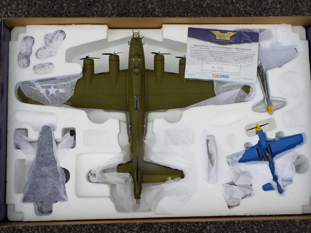 Corgi - Limited edition diecast aeroplane set in 1:72 scale featuring three planes from WWII, - Image 2 of 2