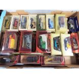 Thirty diecast model motor vehicles comprising 14 Matchbox Models of Yesteryear and 16 Days Gone,
