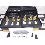 Metal soldiers - a set of four military collectable metal soldiers by Field of Conflict to include