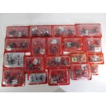 Nineteen predominantly sealed packs of metal soldiers from the Del Prado Relive Waterloo Series,