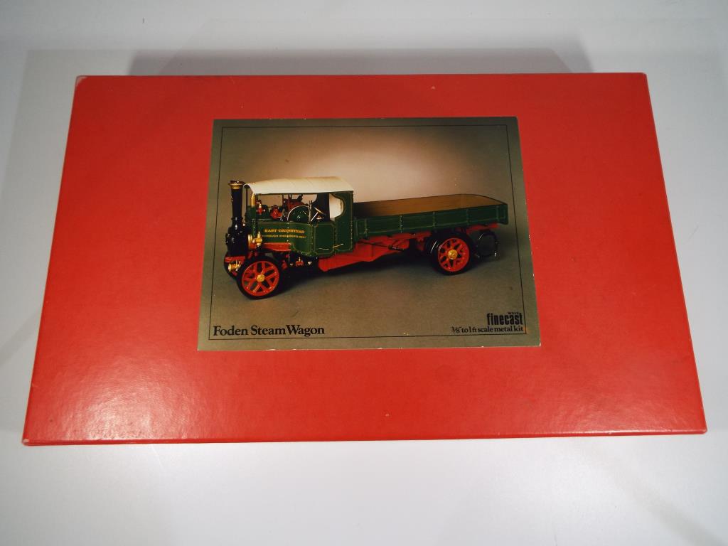 Foden Steam Wagon by Willis Finecast - a ⅜:1 foot scale metal kit box VG contents E but not checked