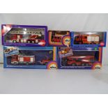 Siku - Five diecast model fire appliances in 1:55 scale by Siku to include # 2914, # 3433, # 2921,