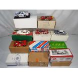 Dannino, Gamma and others - twelve white model kits of Ferraris, some assembled, boxes G,