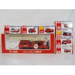 Japanese Diecast - Eight boxed diecast models of fire appliances to include Diapet and Tomy Tomica