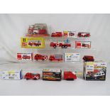 Japanese Diecast - Nine diecast models of fire appliances by Shinsei and Tomy Tomica contained in