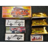 ERTL & others - 8 die cast and plastic Fire vehicles in original boxes, comprising 3x Model Power,