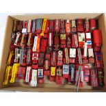 Diecast - A quantity of unboxed diecast and plastic models of fire appliances to include Matchbox